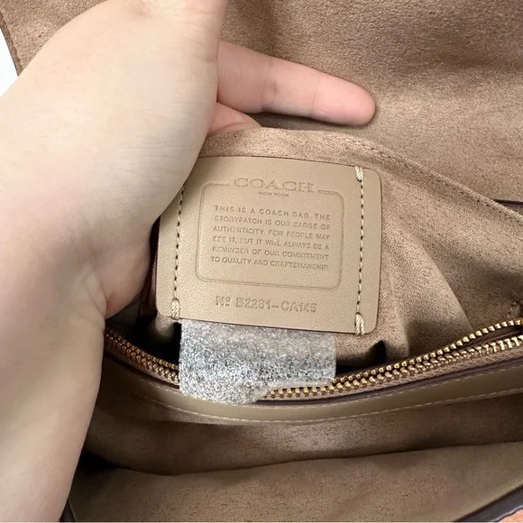 Like NEW! Coach Pink Tammie Shoulder Bag w/ Floral Whipstitch + Matching Wallet - Picture 11 of 16